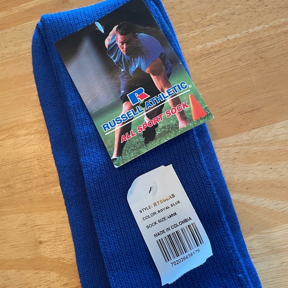 Russell Athletic All Sport Socks Royal Blue Large - Picture 2 of 5
